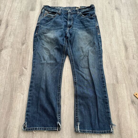 Ariat Men's M4 low rise Bootcut Jeans Gultch size 38x30 dark wash - Picture 1 of 8